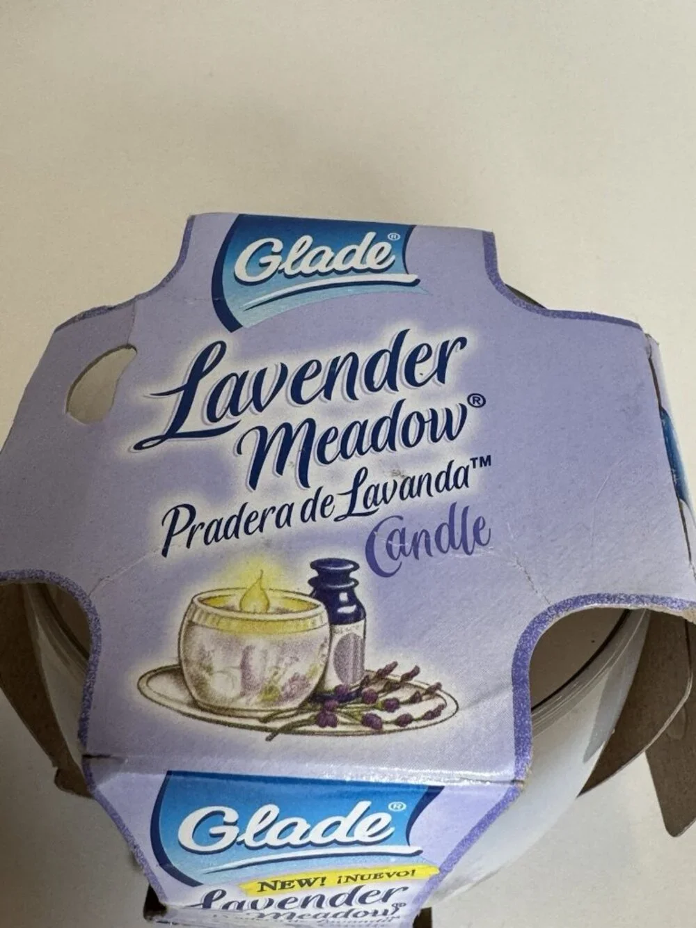New Vintage 2005 Glade Candle Scents Discontinued Lavender Meadow 4 Oz Y2K New
